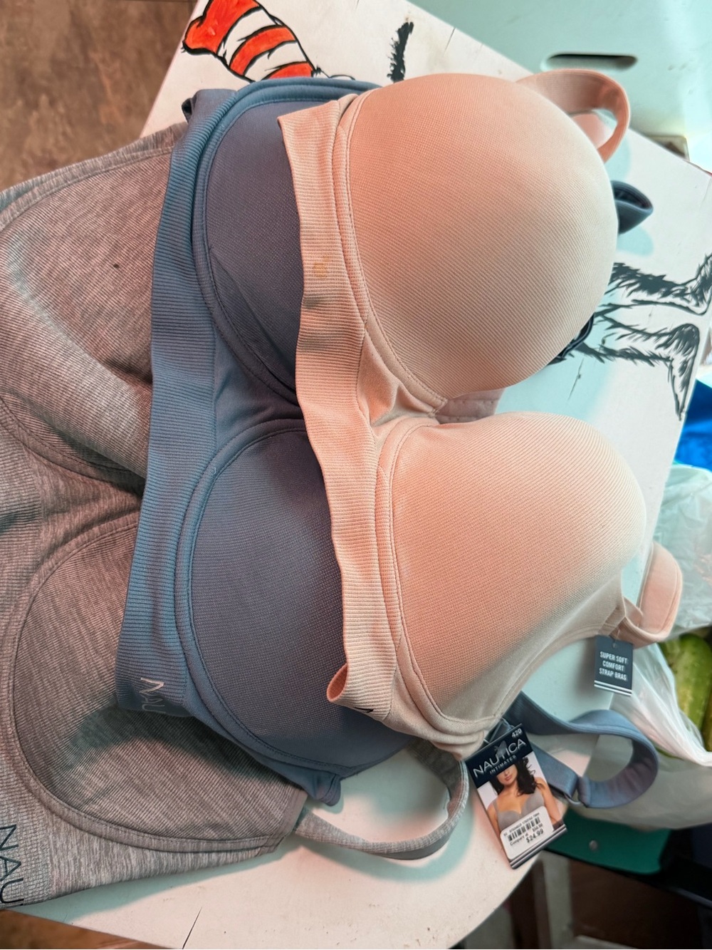 Nautica Three Bra Set 42D Underwire Tshirt Bra Comfort Perfectly Shaped